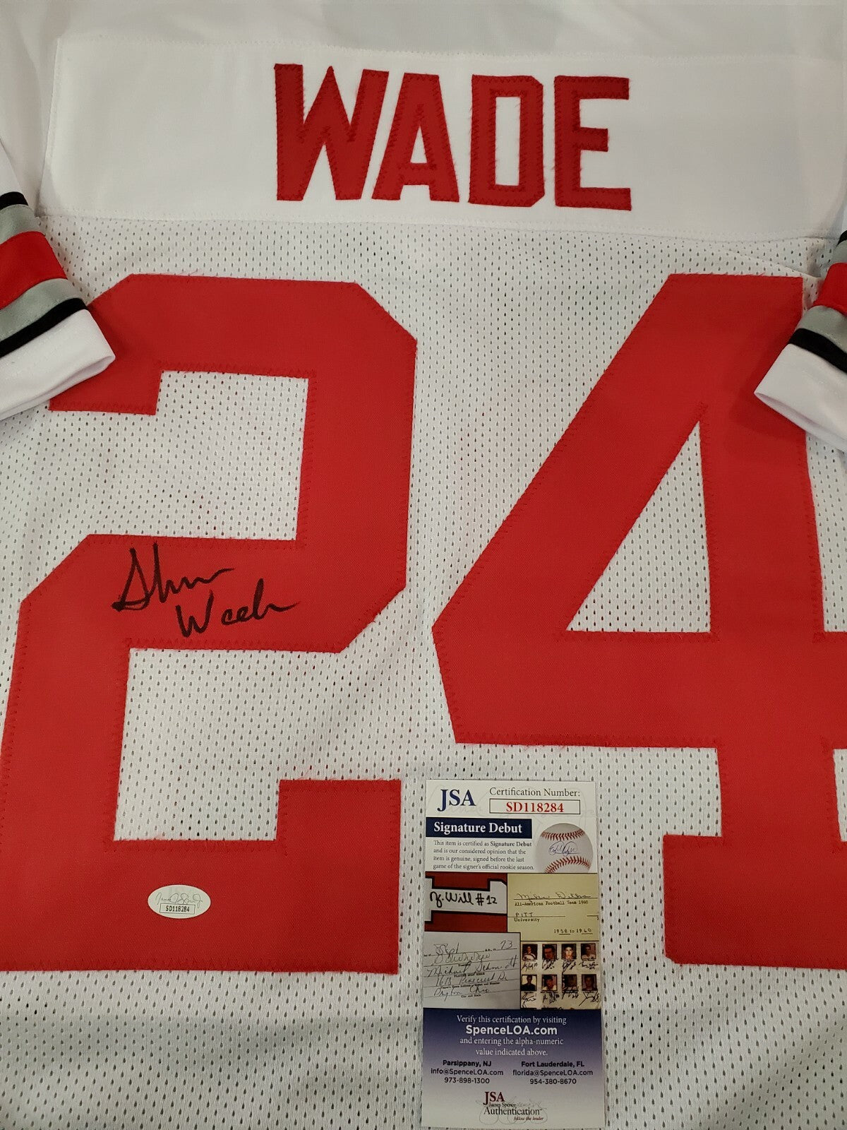 Ohio State Buckeyes Shaun Wade Autographed Signed Jersey Jsa Signature Debut Coa
