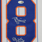 Suede Framed N.Y. Mets Darryl Strawberry Autographed Inscribed Jersey Jsa Coa
