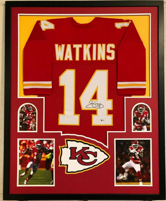 MVP Authentics Framed Kansas City Chiefs Sammy Watkins Autographed Signed Jersey Beckett Coa 449.10 sports jersey framing , jersey framing