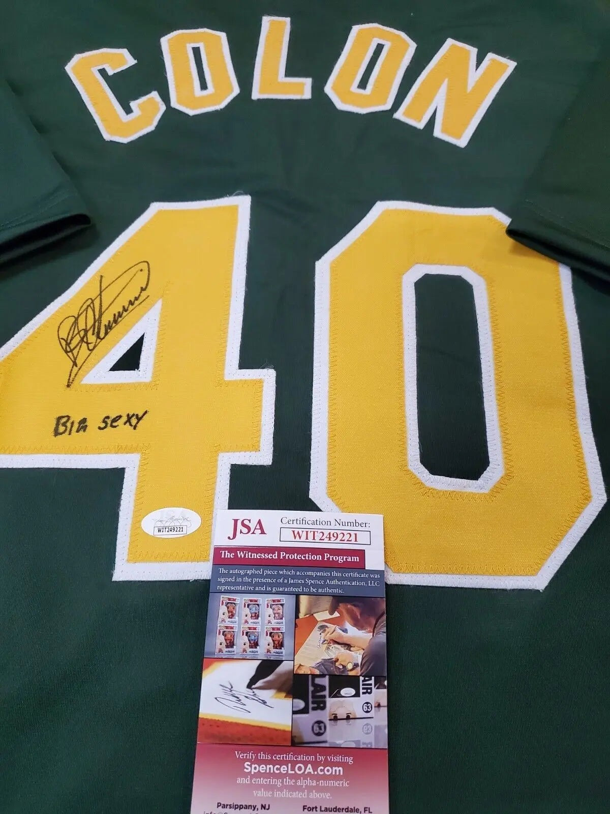 Oakland A's Bartolo Colon Autographed Signed Jersey Beckett Holo