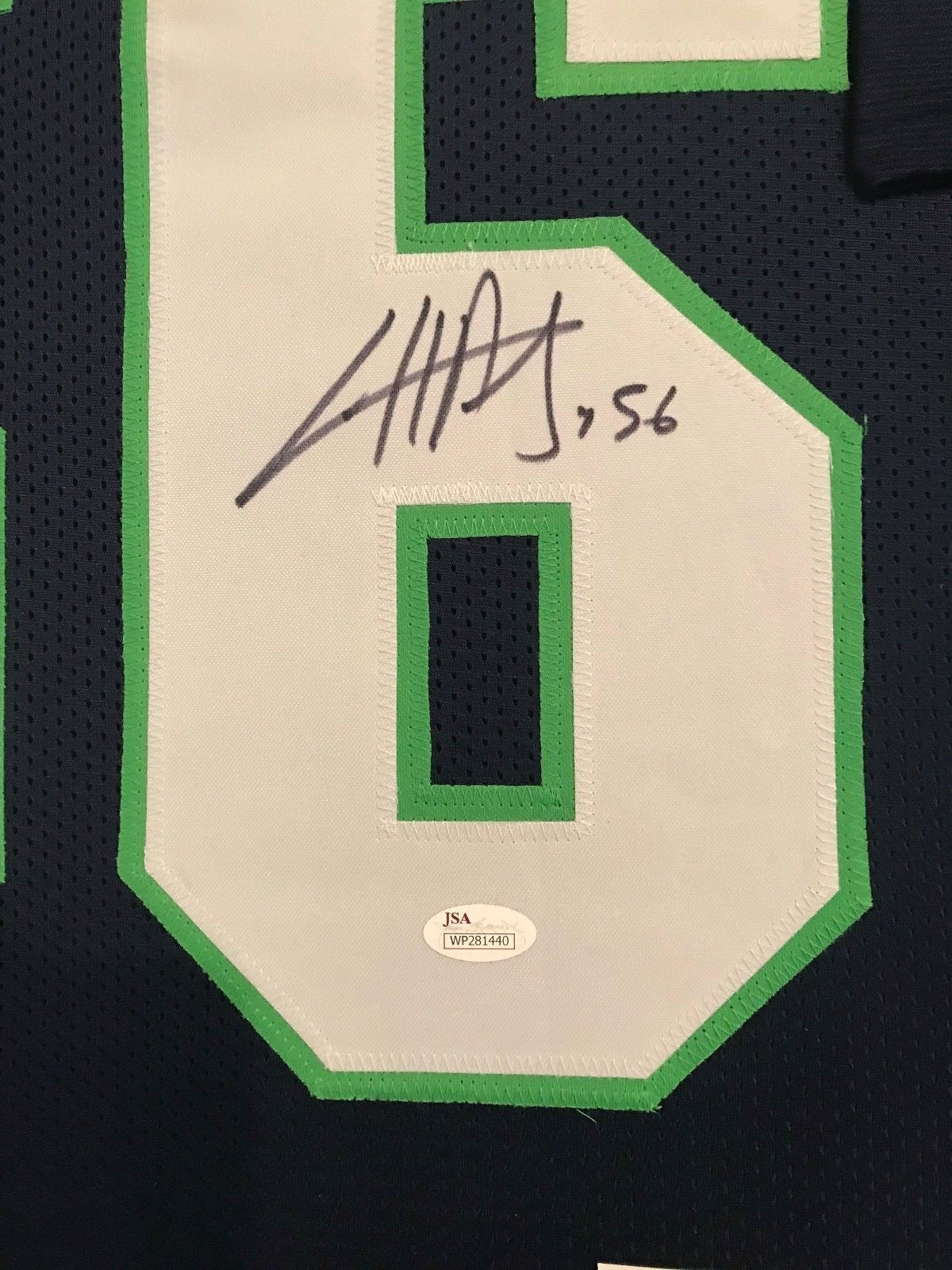 Framed Cliff Avril Autographed Signed Seattle Seahawks Jersey Jsa Coa