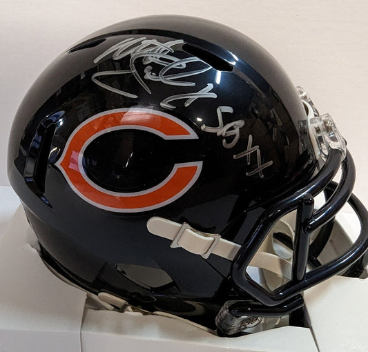 Chicago Bears Matt Suhey Autographed Inscribed Speed Mini Helmet Beckett Holo