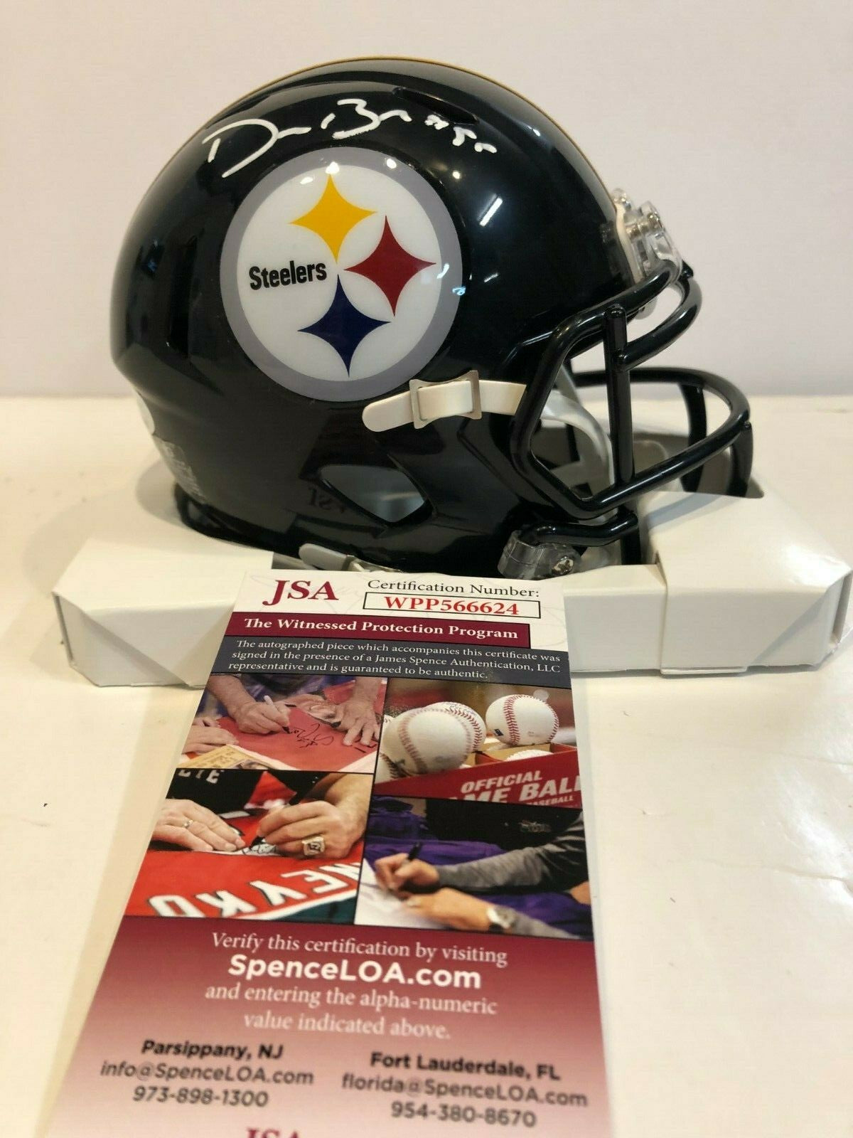 Devin Bush Autographed Signed Pittsburgh Steelers Speed Mini Helmet Jsa Coa