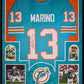 Framed Miami Dolphins Dan Marino Autographed Signed Jersey Jsa Coa