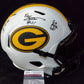Green Bay Packers Eric Stokes Signed Insc Full Size Lunar Replica Helmet Jsa