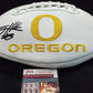 Oregon Ducks Jevon Holland Autographed Signed Logo Football Jsa Coa