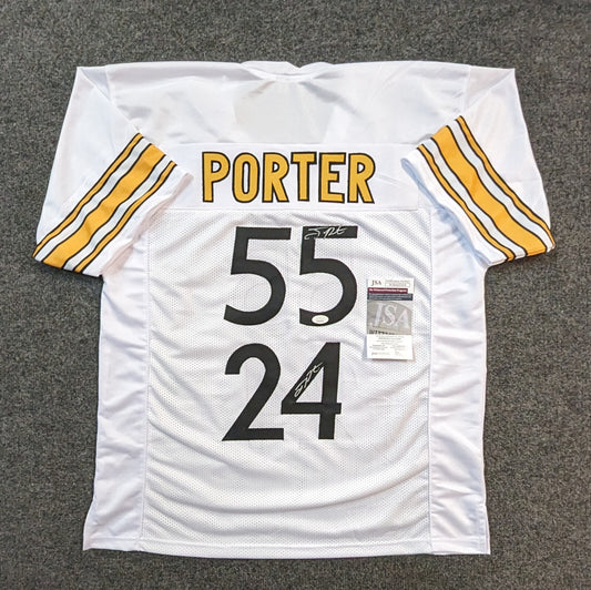Pittsburgh Steelers Joey Porter Jr & Sr Dual Autographed Signed Jersey Jsa Coa