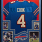 Framed Buffalo Bills James Cook Autographed Signed Jersey Beckett Holo