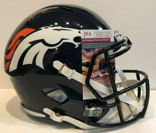 Daesean Hamilton Signed Denver Broncos Full Size Replica Speed Helmet Jsa Coa