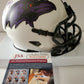 Baltimore Ravens Joe Flacco Anquan Boldin Dual Signed Lunar Mini Helmet Jsa Coa