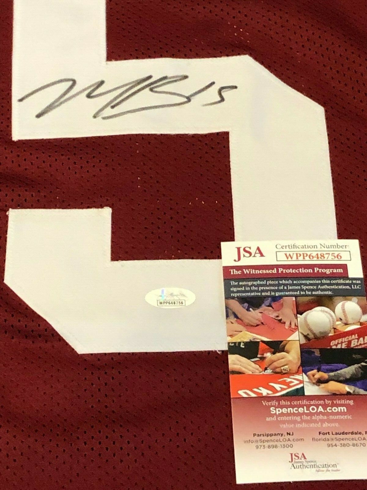 Oklahoma Sooners Marquise Brown Autographed Signed Jersey Jsa  Coa