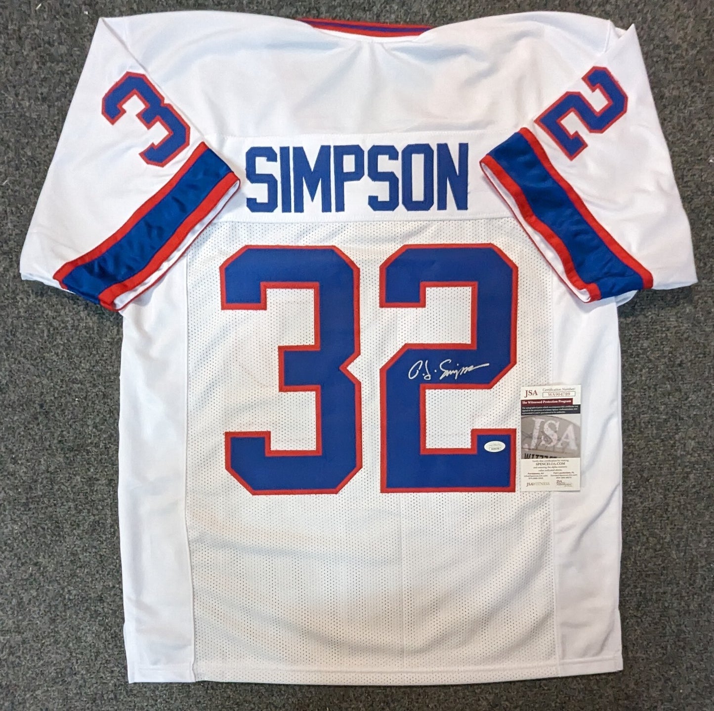 Buffalo Bills Oj Simpson Autographed Signed Jersey Jsa Coa