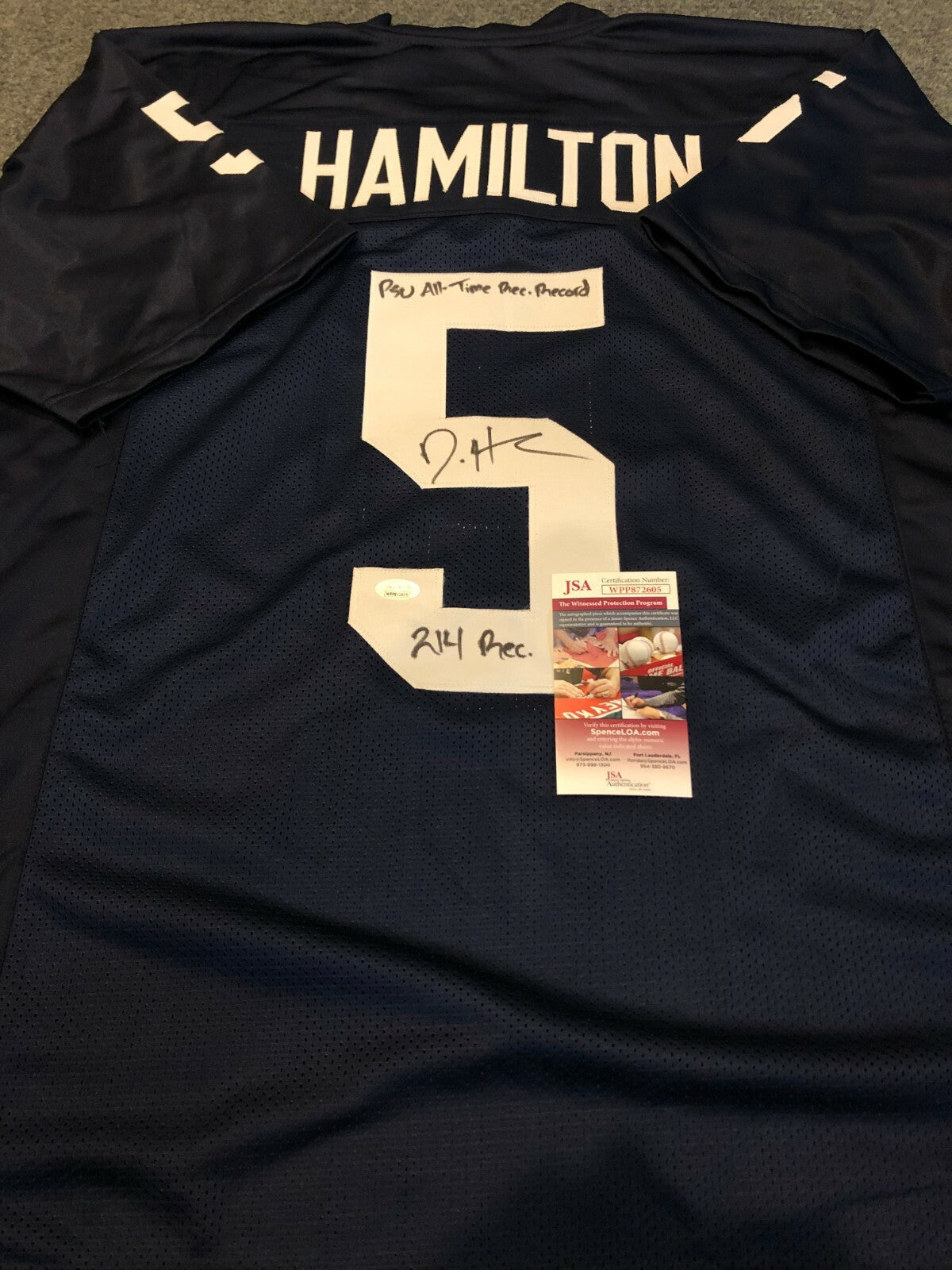 Penn State Daesean Hamilton Autographed Signed Inscribed Jersey Jsa Coa