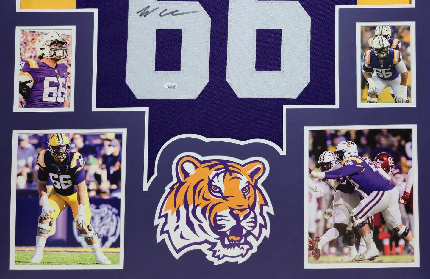 Framed Lsu Tigers Will Campbell Autographed Signed Jersey Jsa Coa