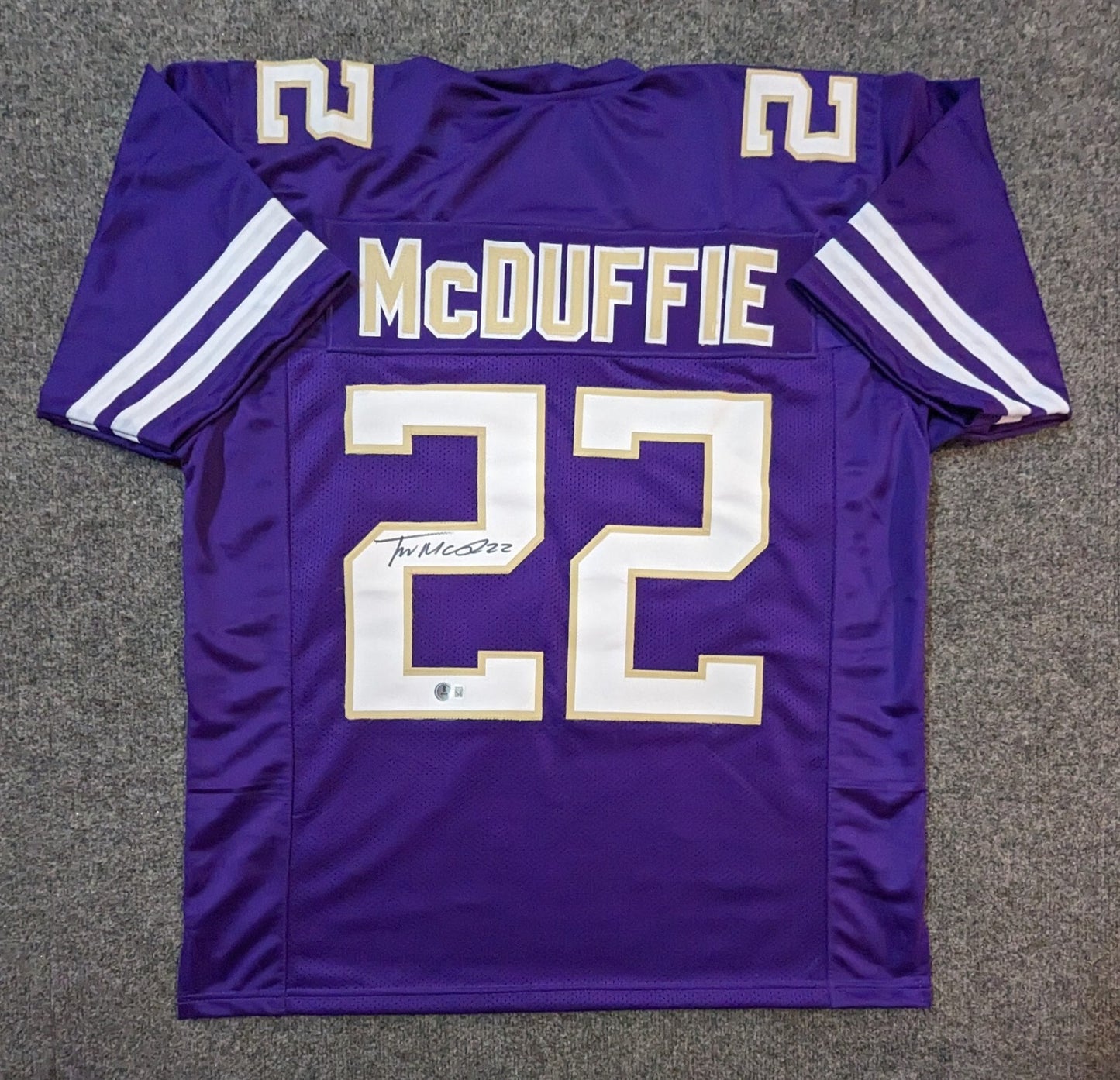 Washington Huskies Trent Mcduffie Autographed Signed Jersey Beckett Holo