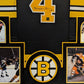 Suede Framed Boston Bruins Bobby Orr Autographed Signed Jersey Gnr Coa