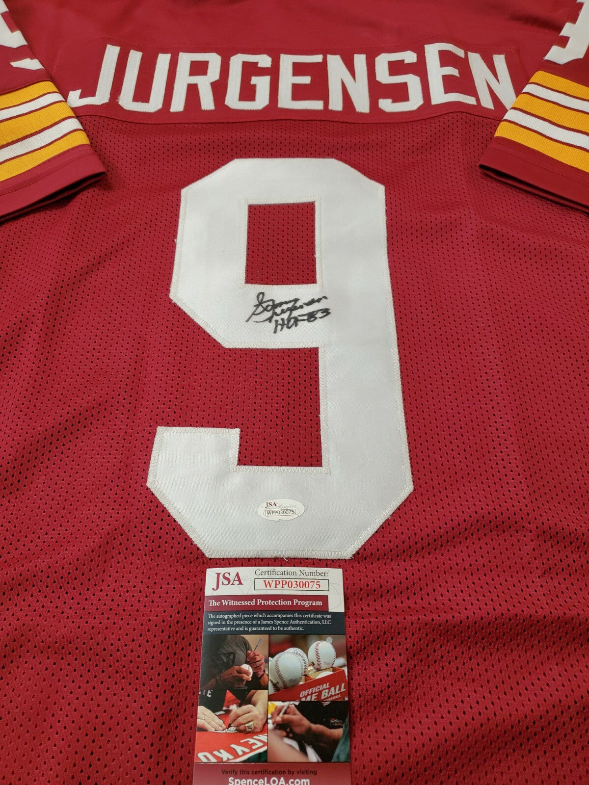 Washington Football Sonny Jurgensen Autographed Signed Inscribed Jersey Jsa Coa
