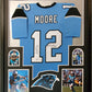 Framed Carolina Panthers Dj Moore Autographed Signed Inscribed Jersey Bas Coa