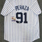 Oswald Peraza Autographed Signed N.Y. Yankees Style Custom Jersey Jsa Coa