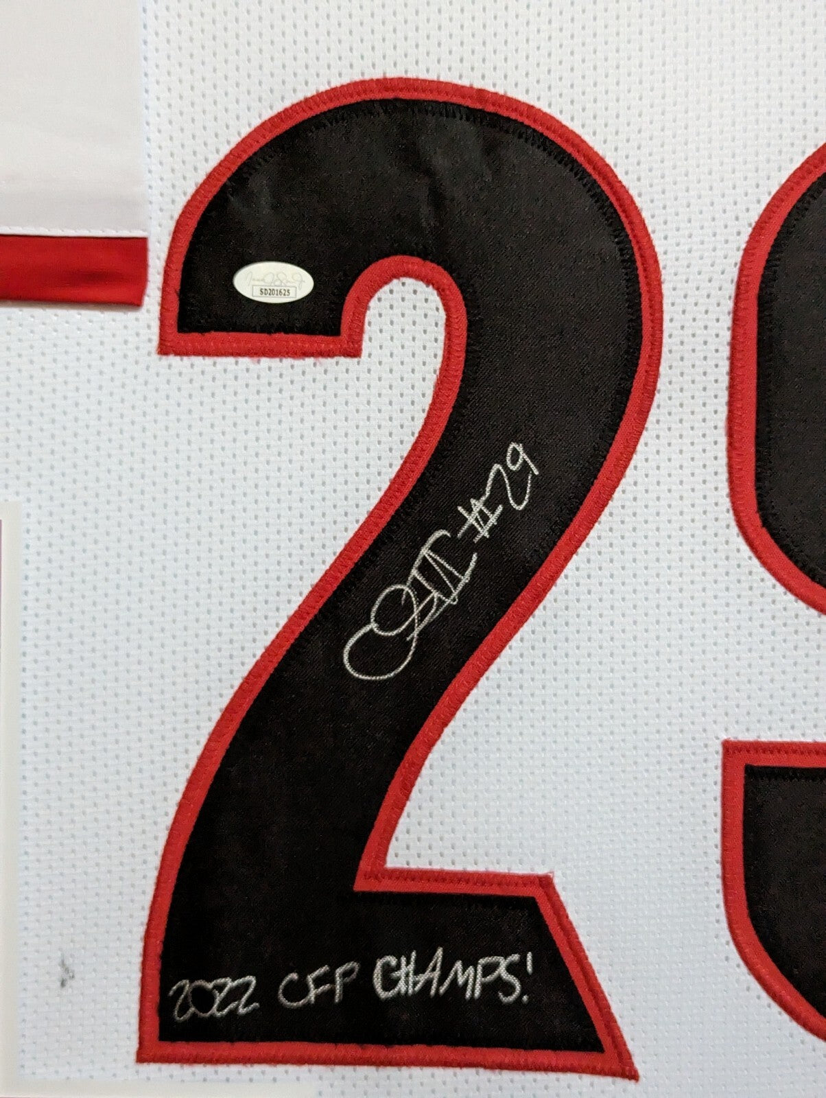 Framed Georgia Bulldogs Chris Smith Autographed Signed Inscribed Jersey Jsa Coa