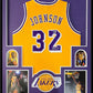 Framed L.A. Lakers Magic Johnson Autographed Signed Jersey Beckett Holo