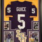 Framed Derrius Guice Autographed Signed Lsu Tigers Jersey Jsa Coa