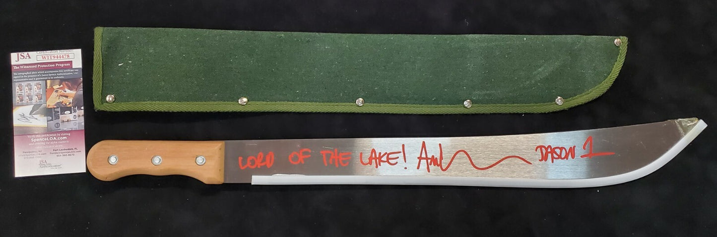 Ari Lehman Signed Inscribed Jason Voorhees Friday The 13Th Machete Jsa Coa