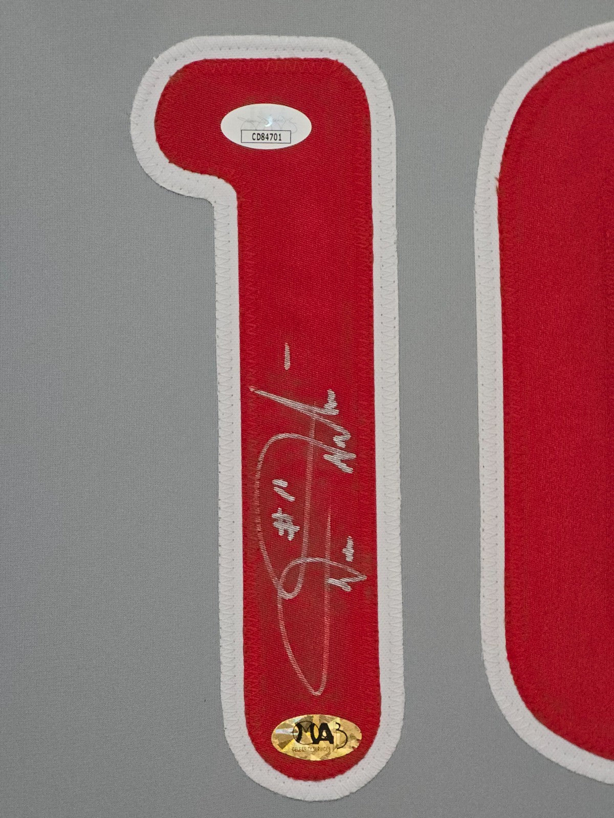 Framed Philadelphia Phillies Darren Daulton Autographed Signed Jersey Jsa Coa