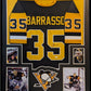 Framed Pittsburgh Penguins Tom Barrasso Autographed Signed Jersey Jsa Coa