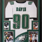 Framed Philadelphia Eagles Jordan Davis Autographed Signed Jersey Jsa Coa