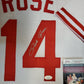 Cincinnati Reds Pete Rose Autographed Signed Custom Stat Jersey Jsa Coa