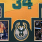 Framed Milwaukee Bucks Giannis Antetokounmpo Autographed Signed Jersey Jsa Coa