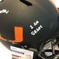 Greg Rousseau Signed Inscr Miami Hurricanes Full Size Eclipse Rep Helmet Jsa Coa