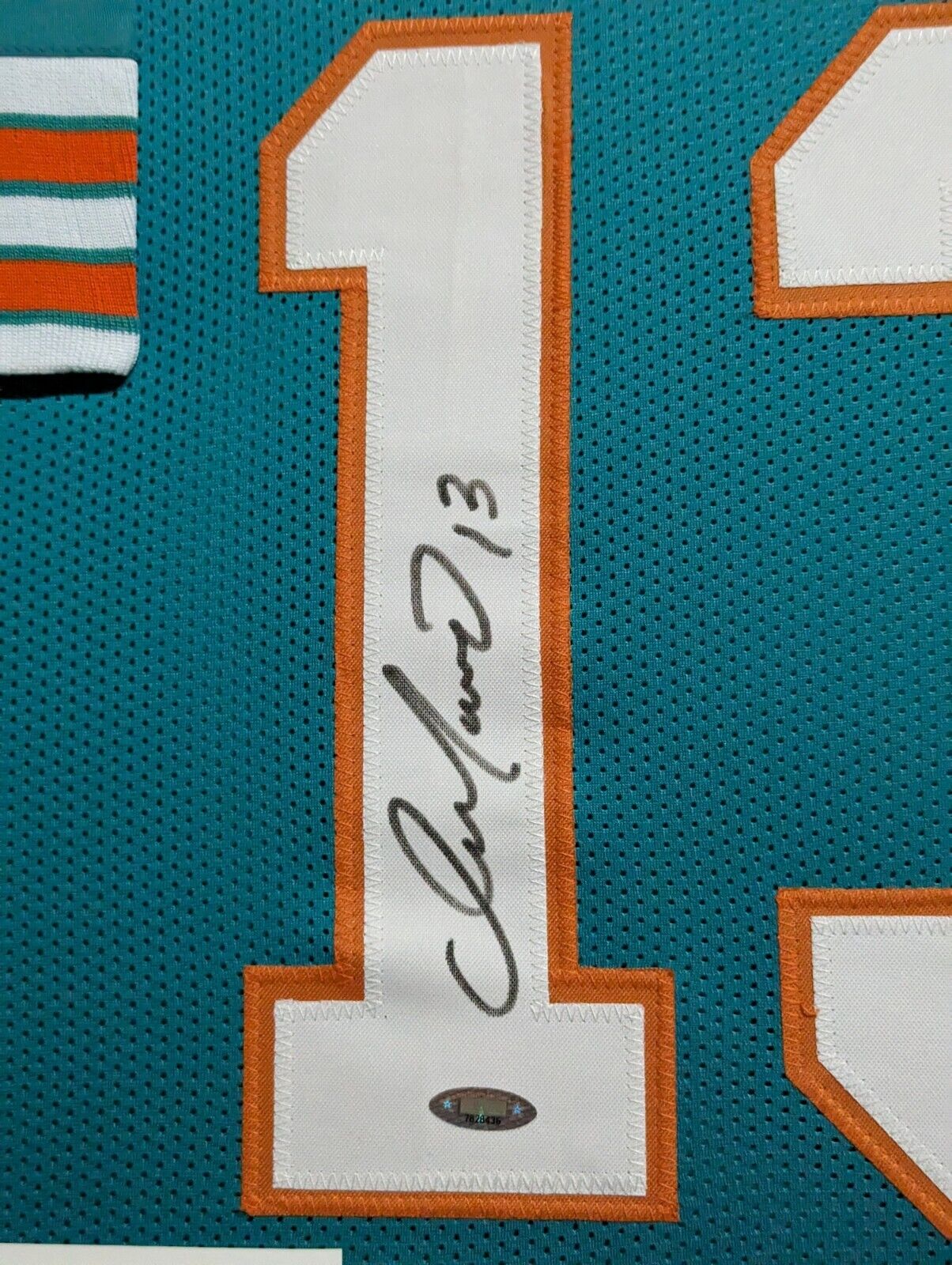MVP Authentics Framed Miami Dolphins Dan Marino Autographed Signed Jersey Tristar Holo 765 sports jersey framing , jersey framing
