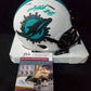 Miami Dolphins Jevon Holland Autographed Signed Lunar Mini Helmet Jsa Coa
