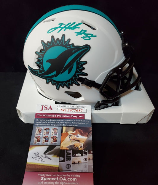 Miami Dolphins Jevon Holland Autographed Signed Lunar Mini Helmet Jsa Coa
