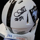 Las Vegas Raiders Chris Smith Autographed Signed Lunar Mini Helmet Jsa Coa Blk