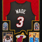 Framed In Suede Miami Heat Dwyane Wade Autographed Signed Jersey Jsa Coa