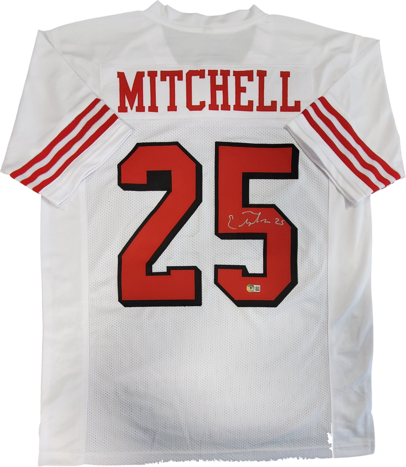 San Francisco 49Ers Elijah Mitchell Autographed Signed Jersey Beckett Holo