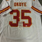 Kansas City Chiefs Christian Okoye Autographed Signed Jersey Jsa  Coa