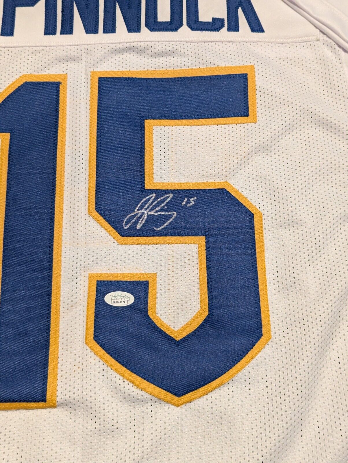 Pitt Panthers Jason Pinnock Autographed Jersey Jsa Coa