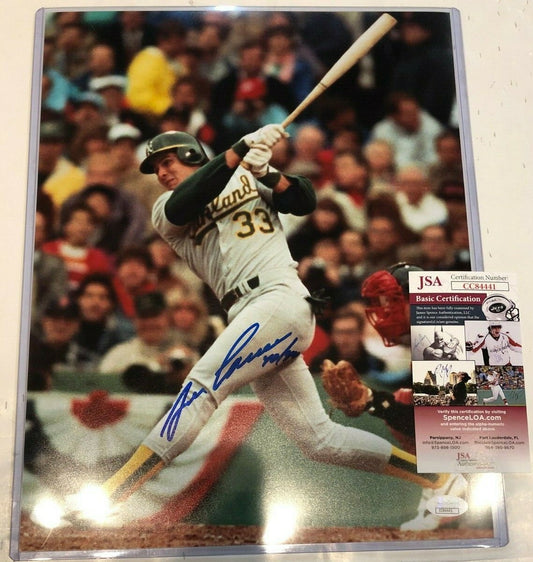 Oakland A's Jose Canseco Autographed Signed Inscribed 11X14 Photo Jsa  Coa