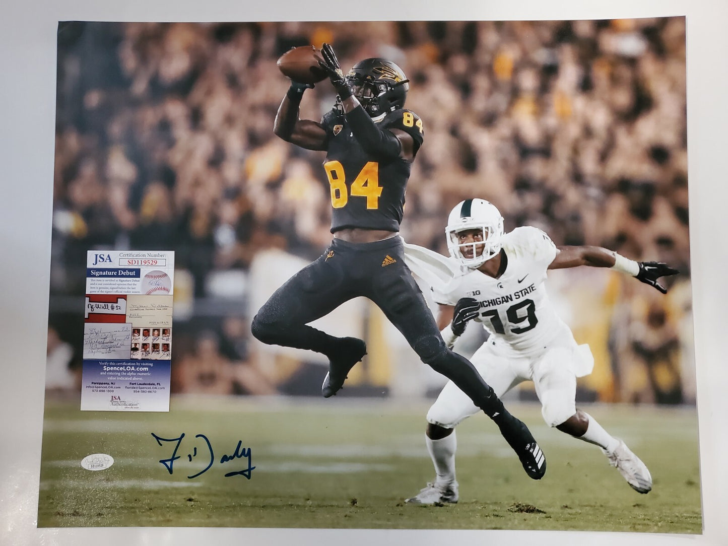 Arizona State Sun Devils Frank Darby Autographed Signed 16X20 Photo Jsa Coa