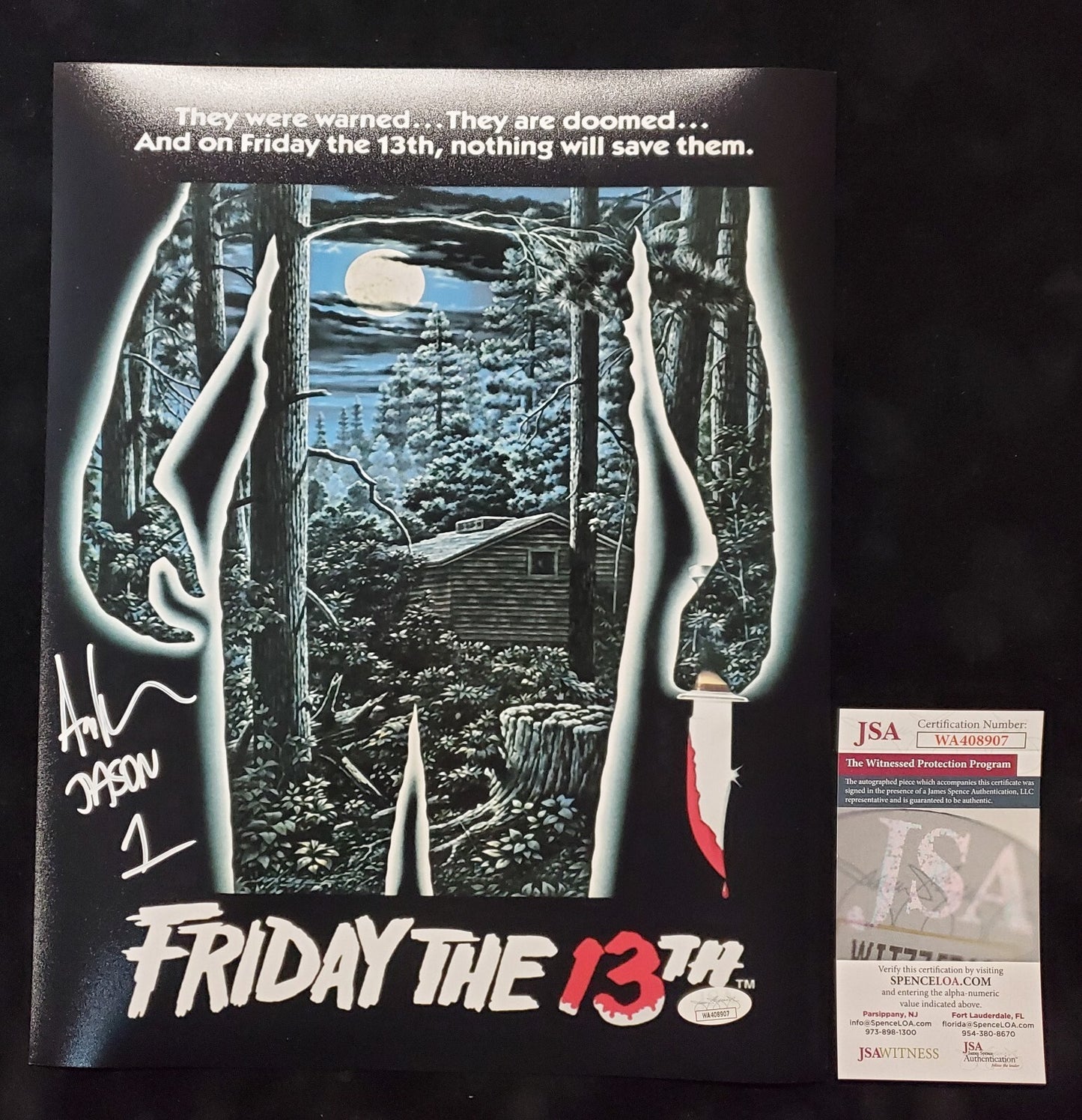 Ari Lehman Signed Inscribed Jason Voorhees Friday The 13Th 11X14 Photo Jsa Coa