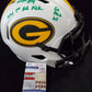 Green Bay Packers Eric Stokes Signed 2X Insc F/S Lunar Replica Helmet Jsa Coa