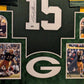 Suede Framed Green Bay Packers Bart Starr Autographed Signed Jersey Steiner Holo