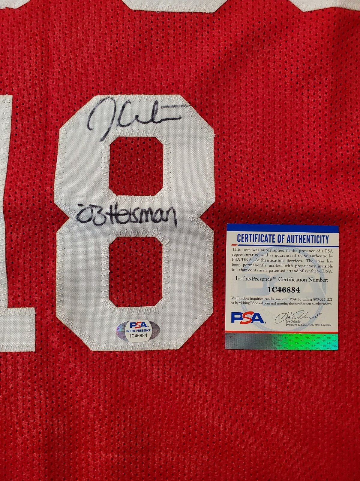 Oklahoma Sooners "Sooner Heisman" 3X Autographed Signed Insc. Jersey Psa Coa