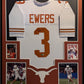 Framed Texas Longhorns Quinn Ewers Autograph Signed Jersey Beckett Holo