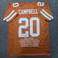 Texas Longhorns Earl Campbell Signed Autographed Stat Jersey Jsa Coa