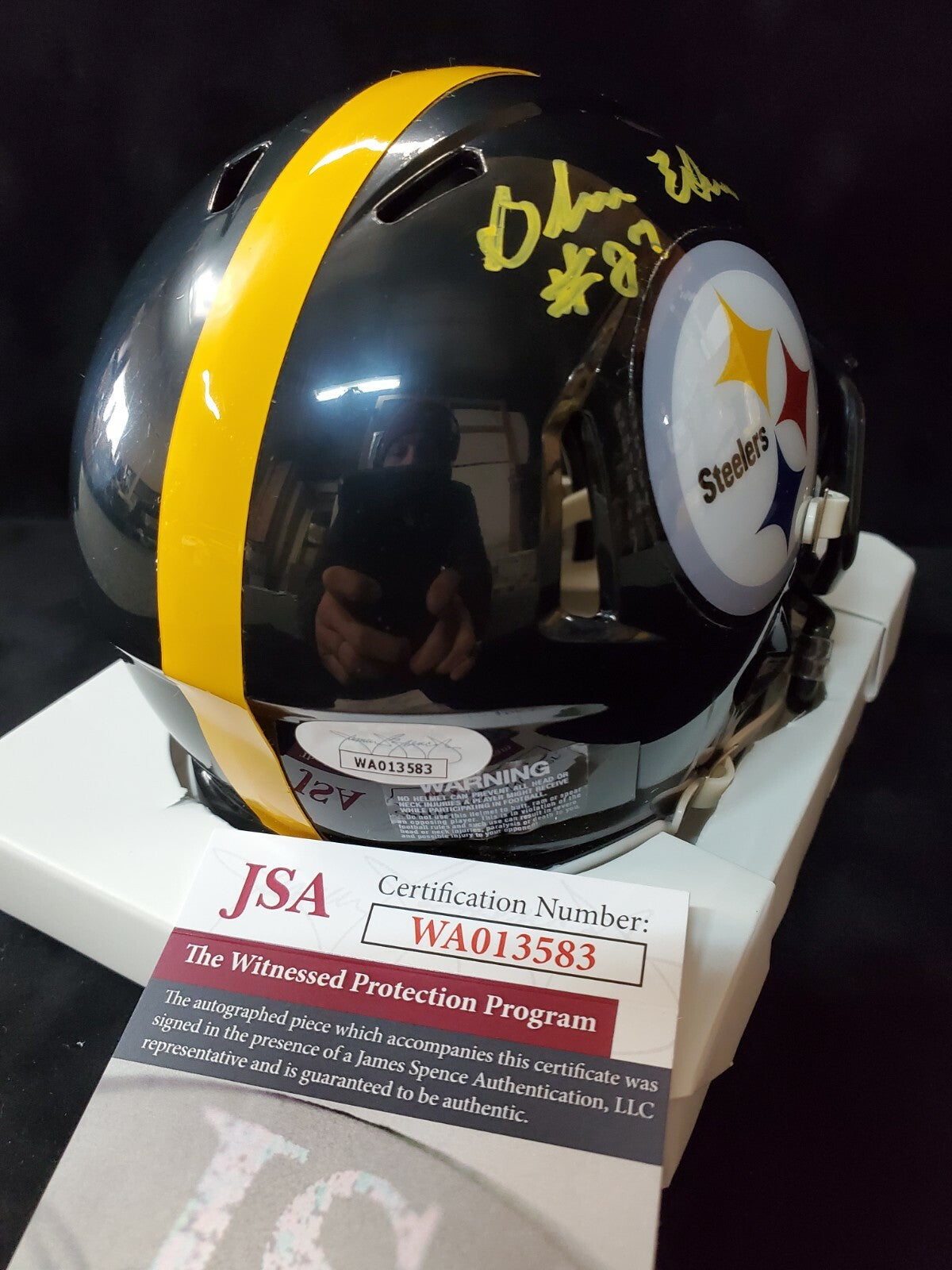 Pittsburgh Steelers Glen Edwards Signed Speed Mini Helmet Jsa Coa
